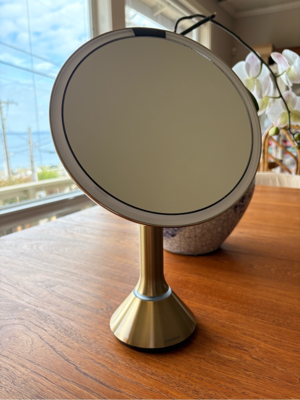 Simplehuman Sensor Mirror Trio Max 10” Brush Gold Vanity Mirror